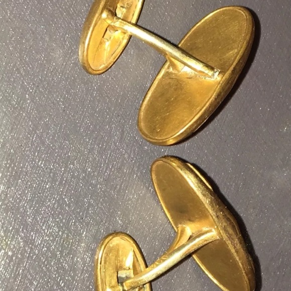 Gold HA & CO Victorian Ornate CUFFLINKS - wow! - Picture 5 of 14